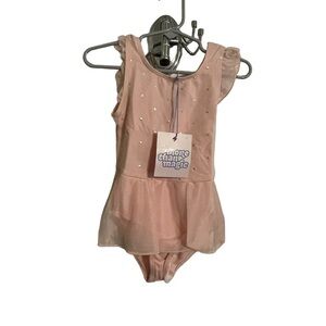 Girl’s Size 4T  Leotard Ballet Dance Tutu Silver Dots by More Than Magic